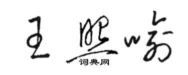 駱恆光王照喻草書個性簽名怎么寫