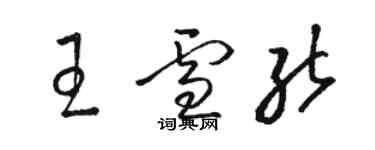 駱恆光王雪能草書個性簽名怎么寫