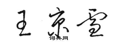 駱恆光王京雪草書個性簽名怎么寫