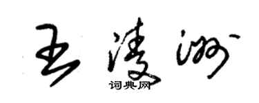 朱錫榮王凌洲草書個性簽名怎么寫