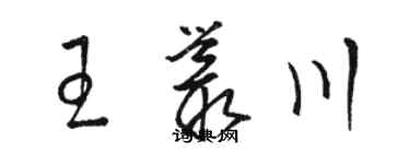 駱恆光王叢川草書個性簽名怎么寫