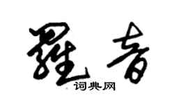 朱錫榮羅音草書個性簽名怎么寫