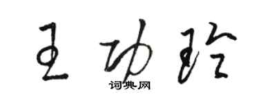 駱恆光王功玲草書個性簽名怎么寫