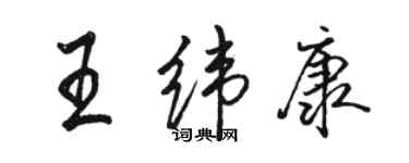 駱恆光王緯康行書個性簽名怎么寫