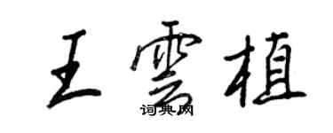 王正良王雲植行書個性簽名怎么寫