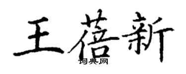 丁謙王蓓新楷書個性簽名怎么寫