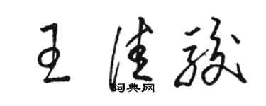 駱恆光王佳駿草書個性簽名怎么寫