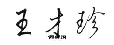 駱恆光王才珍行書個性簽名怎么寫