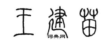 陳墨王建苗篆書個性簽名怎么寫