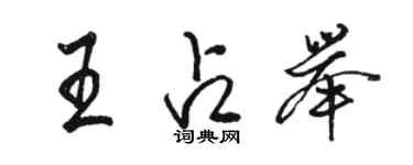 駱恆光王占舉行書個性簽名怎么寫