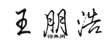 駱恆光王朋浩行書個性簽名怎么寫