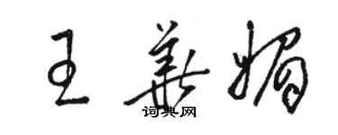 駱恆光王華媚草書個性簽名怎么寫