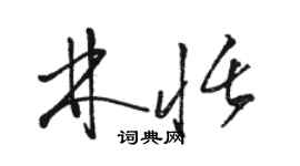 駱恆光林恬草書個性簽名怎么寫