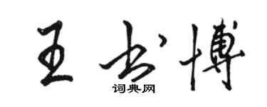 駱恆光王書博行書個性簽名怎么寫