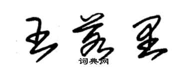 朱錫榮王若里草書個性簽名怎么寫