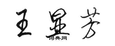 駱恆光王顯芳行書個性簽名怎么寫