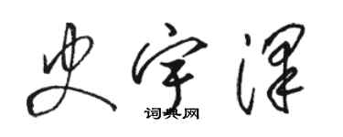 駱恆光史宇澤草書個性簽名怎么寫