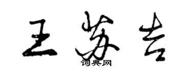 曾慶福王蘇吉行書個性簽名怎么寫