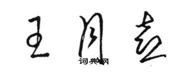 駱恆光王月喜草書個性簽名怎么寫