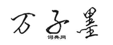 駱恆光萬子墨行書個性簽名怎么寫