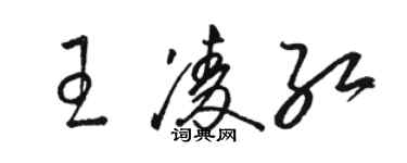 駱恆光王凌紅草書個性簽名怎么寫