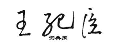 駱恆光王紀臣草書個性簽名怎么寫