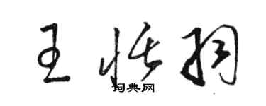 駱恆光王恬羽草書個性簽名怎么寫