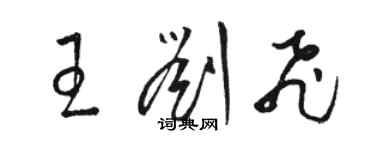 駱恆光王劉飛草書個性簽名怎么寫