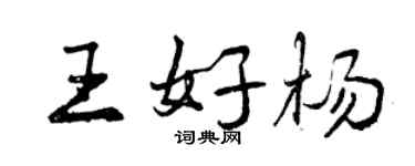 曾慶福王好楊行書個性簽名怎么寫