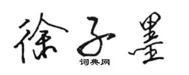 駱恆光徐子墨行書個性簽名怎么寫