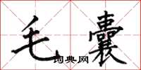 何伯昌毛囊楷書怎么寫