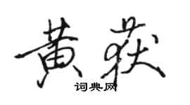 駱恆光黃獲行書個性簽名怎么寫