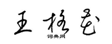 梁錦英王格花草書個性簽名怎么寫