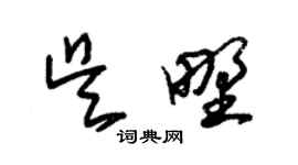 朱錫榮吳野草書個性簽名怎么寫