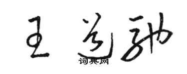 駱恆光王道馳草書個性簽名怎么寫