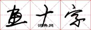朱錫榮畫十字草書怎么寫