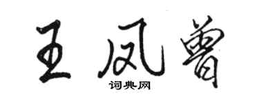駱恆光王鳳曾行書個性簽名怎么寫
