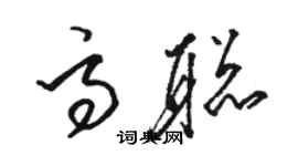 駱恆光高聰草書個性簽名怎么寫