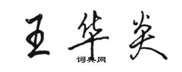 駱恆光王華炎行書個性簽名怎么寫