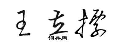 駱恆光王立標草書個性簽名怎么寫