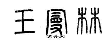 曾慶福王曼林篆書個性簽名怎么寫