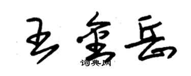 朱錫榮王金岳草書個性簽名怎么寫