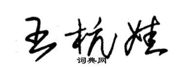 朱錫榮王杭娃草書個性簽名怎么寫