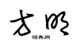 朱錫榮方明草書個性簽名怎么寫