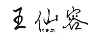 駱恆光王仙容行書個性簽名怎么寫