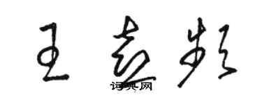 駱恆光王喜頻草書個性簽名怎么寫
