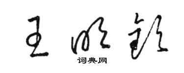 駱恆光王明欽草書個性簽名怎么寫