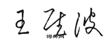 駱恆光王慰波草書個性簽名怎么寫