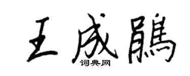 王正良王成鵑行書個性簽名怎么寫