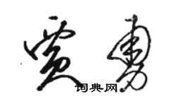 駱恆光賈勇草書個性簽名怎么寫